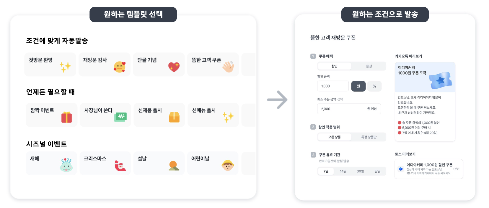 토스 POS CRM — 적립·스탬프·쿠폰